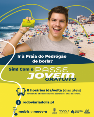 Ir à praia do Pedrogão de Borla || Passe Jovem gratuito